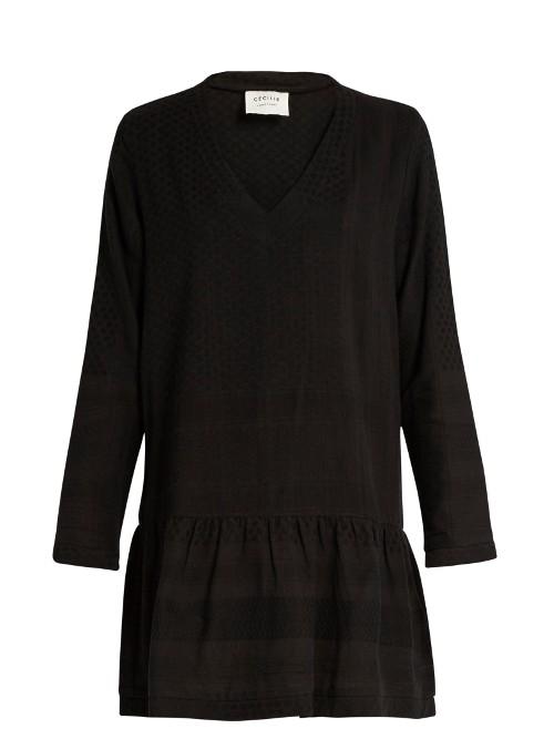 Cecilie Copenhagen Dress 2, V, Scarf-jacquard Long-sleeved Dress