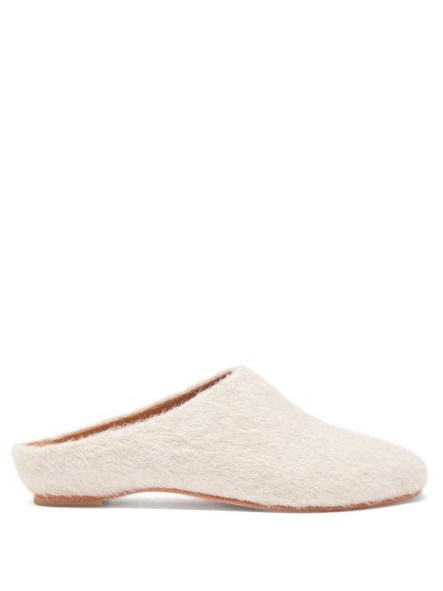 Lauren Manoogian - Vault Alpaca-blend Backless Loafers - Womens - White