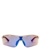 Matchesfashion.com Stella Mccartney - Turbo Wrap Rectangle Frame Sunglasses - Womens - Blue