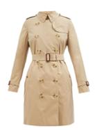 Burberry - Kensington Mid-length Cotton-gabardine Trench Coat - Womens - Beige