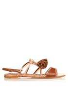 Malone Souliers Ruth Tassel Leather Flat Sandals
