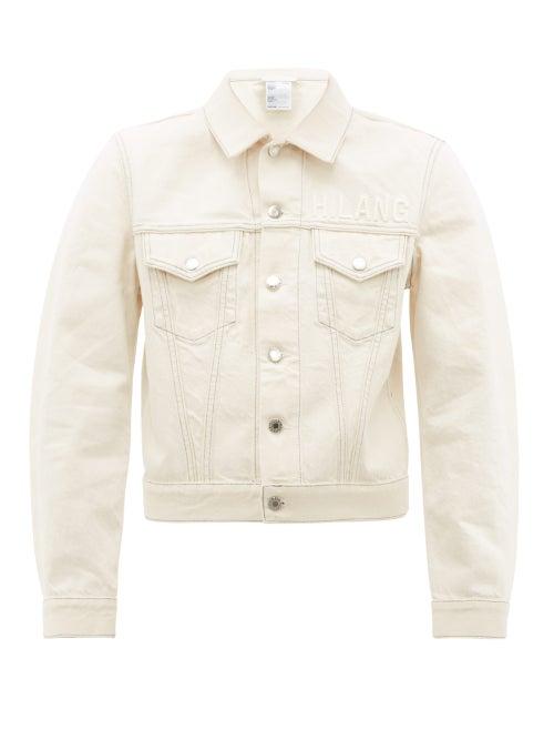 Matchesfashion.com Helmut Lang - Masc Trucker Logo Jean Jacket - Mens - White