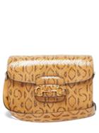 Matchesfashion.com Gucci - 1955 Horsebit Watersnake Shoulder Bag - Womens - Beige