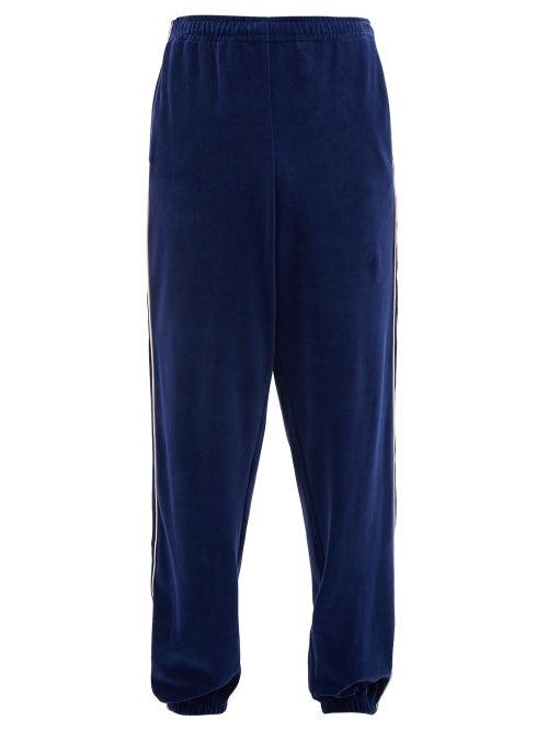 Matchesfashion.com Gucci - Gg Jacquard Cotton Chenille Track Pants - Mens - Blue