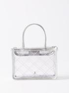 Amina Muaddi - Amini Betty Crystal-embellished Pvc Clutch Bag - Womens - Clear