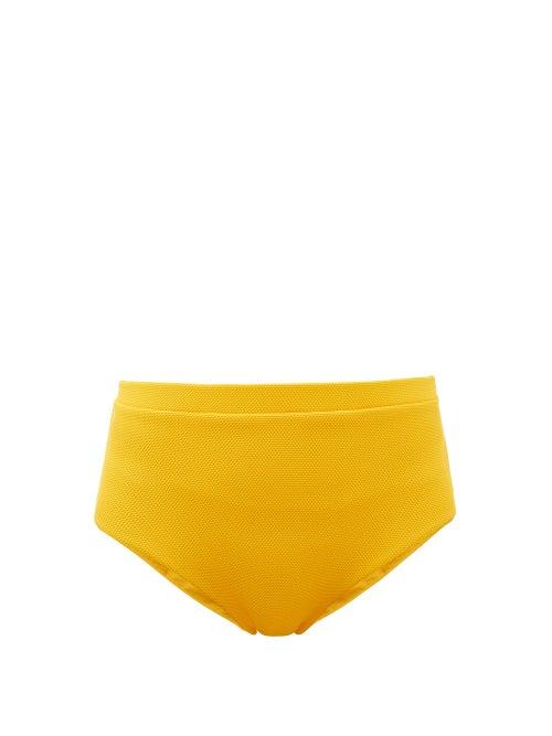 Matchesfashion.com Cossie + Co - The Lucinda High-rise Bikini Briefs - Womens - Yellow