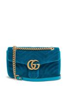 Gucci Gg Marmont Quilted Velvet Shoulder Bag