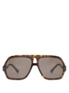 Matchesfashion.com Givenchy - Oversized Aviator Tortoiseshell-acetate Sunglasses - Womens - Tortoiseshell