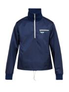 Matchesfashion.com Prada - Logo Patch High Neck Jacket - Mens - Blue