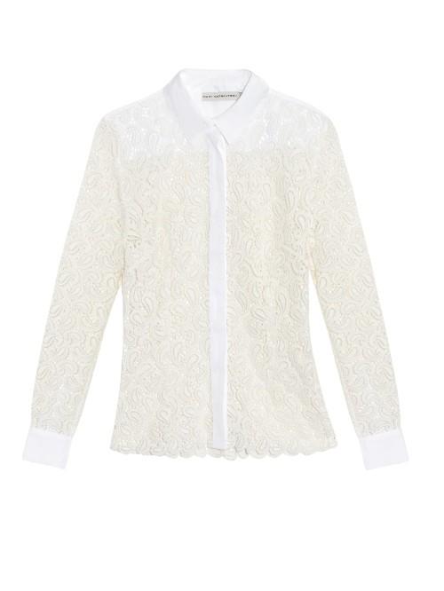 Mary Katrantzou Owena Paisley Macram-lace Blouse