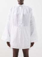 Les Vacances D'irina - Carmen Half-button Linen-cotton Blend Shirt - Womens - White