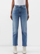 Re/done - 70s Cropped Bootcut Jeans - Womens - Light Denim
