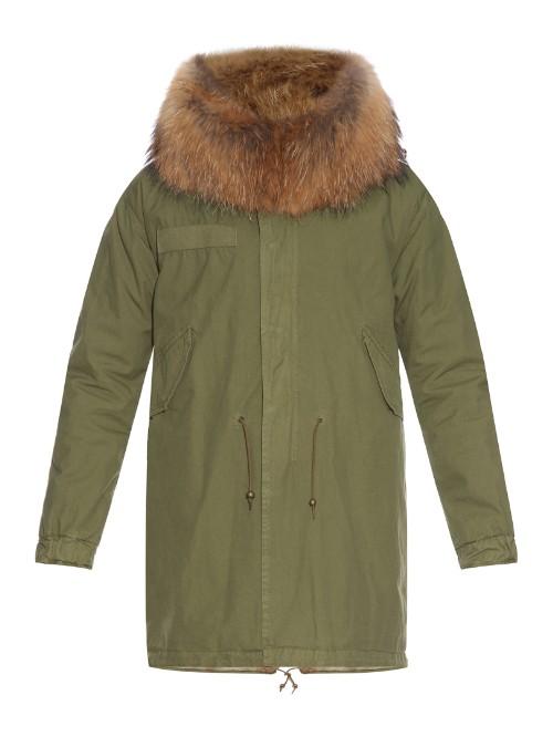 Mr & Mrs Italy Fur-lined Canvas Parka