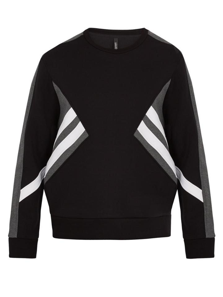 Neil Barrett Tri-colour Zip-side Jersey Sweatshirt