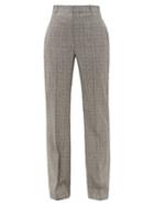 Matchesfashion.com Balenciaga - Straight-leg Checked Wool Tailored Trousers - Womens - Grey
