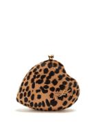 Matchesfashion.com Saint Laurent - Love Box Leopard Print Calf Hair Clutch - Womens - Leopard