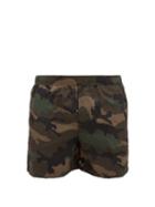 Matchesfashion.com Valentino - Camouflage-print Swim Shorts - Mens - Khaki Multi