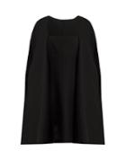 Valentino Cape-back Wool And Silk-blend Mini Dress