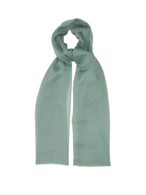 Matchesfashion.com Max Mara - Rivera Silk Chiffon Scarf - Womens - Green