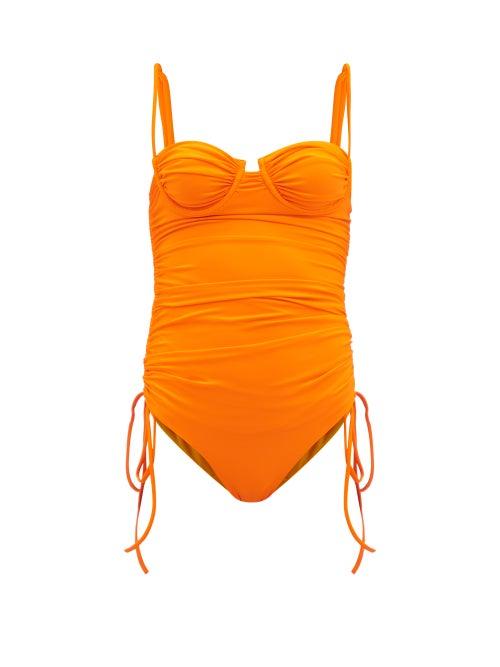 Ladies Beachwear Isa Boulder - Nina Ruched Swimsuit - Womens - Orange