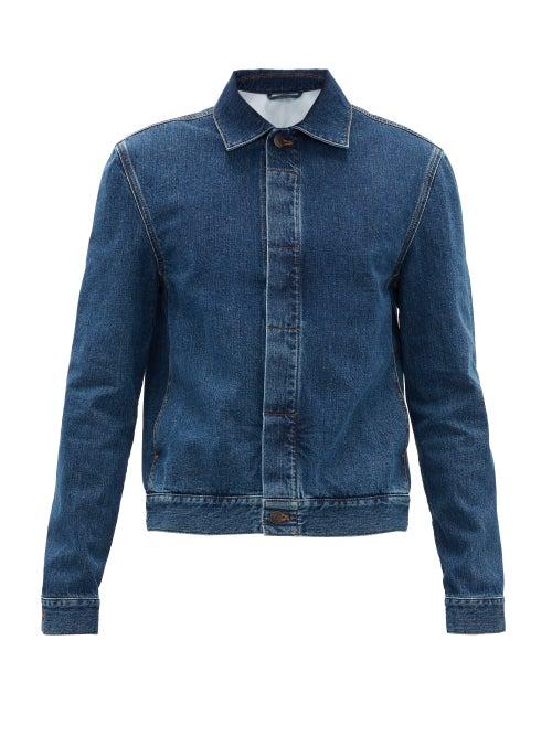 Matchesfashion.com The Row - Jaden Concealed-placket Cotton-denim Jacket - Mens - Blue