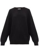 Co - Round-neck Ribbed-cashmere Sweater - Womens - Black