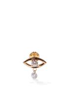 Ladies Fine Jewellery Persee - Evil Eye Diamond & 18kt Gold Single Earring - Womens - Yellow Gold