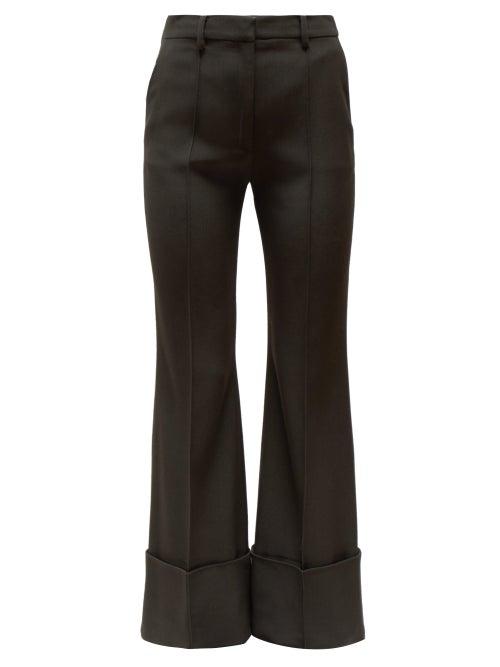 Matchesfashion.com Stella Mccartney - High Rise Twill Kick Flare Trousers - Womens - Black