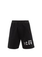 Dsquared2 - Icon-print Cotton-jersey Shorts - Mens - Black