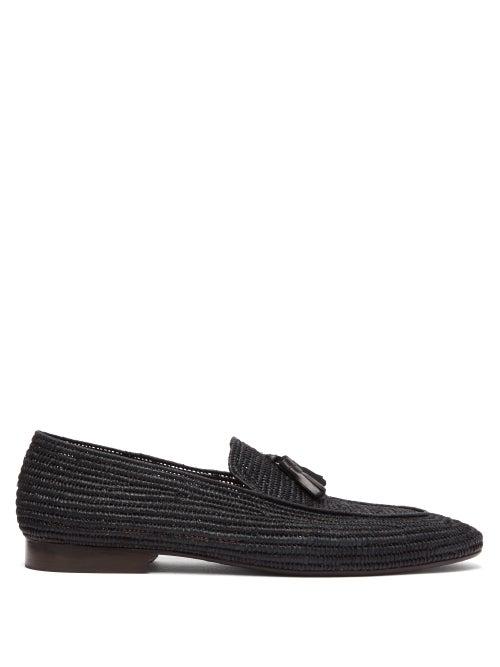 Matchesfashion.com Casablanca 1942 - Cesare Raffia Loafers - Mens - Black