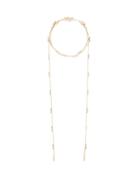 Matchesfashion.com Saint Laurent - Crystal Embellished Wrap Necklace - Womens - Gold