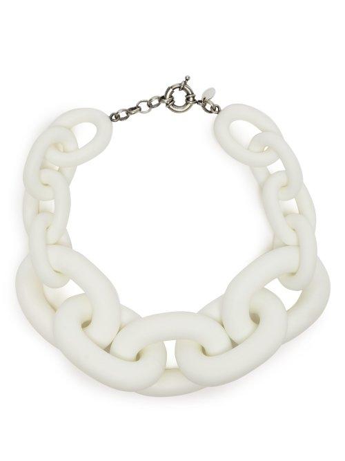 Matchesfashion.com Vanda Jacintho - Chunky Chain Link Necklace - Womens - White