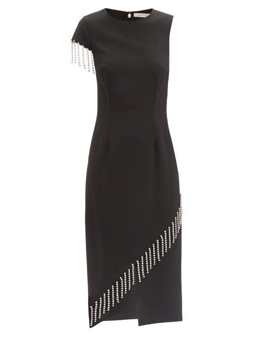 Christopher Kane - Crystal-embellished Crepe Midi Dress - Womens - Black