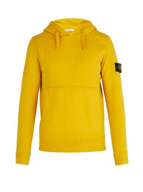 Matchesfashion.com Stone Island - Cotton Jersey Hooded Sweater - Mens - Yellow