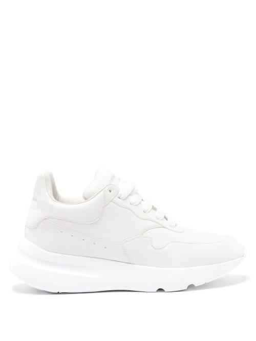 Matchesfashion.com Alexander Mcqueen - Raised Sole Low Top Leather Trainers - Mens - White