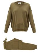 Matchesfashion.com Allude - Cashmere Lounge Set - Womens - Khaki