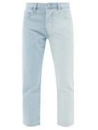Frame - Le Slouch Bi-colour Cropped Jeans - Womens - Light Denim
