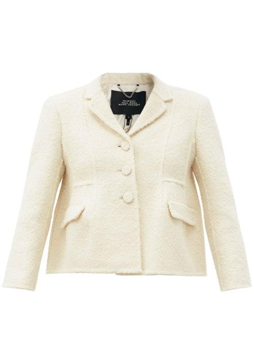 Matchesfashion.com Marc Jacobs Runway - Single-breasted Wool-blend Boucl Jacket - Womens - Ivory