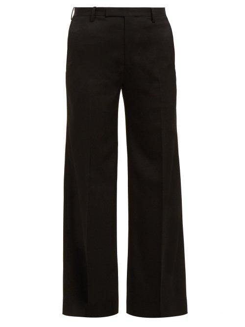 Matchesfashion.com Junya Watanabe - Wool Twill Straight Leg Trousers - Womens - Black