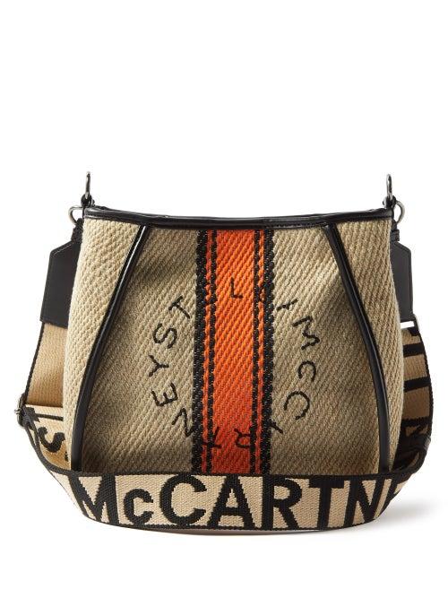 Stella Mccartney - Logo-jacquard Woven Cross-body Bag - Womens - Cream Multi