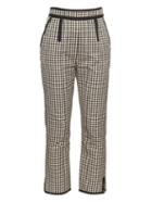 Isa Arfen High-waisted Checked Cotton-blend Trousers