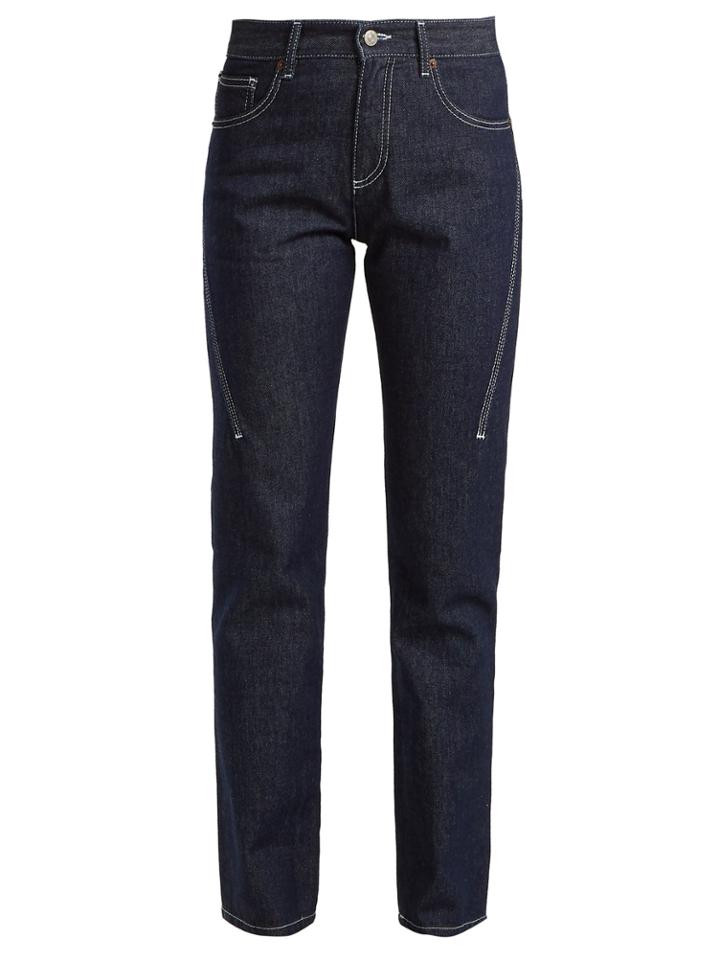 Mm6 Maison Margiela Contrast-stitch Slim-leg Jeans
