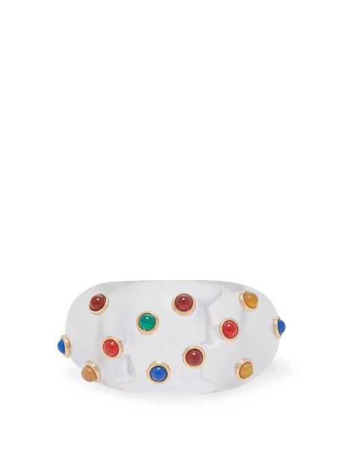 Matchesfashion.com Wai Wai - X Betina De Luca Crystal Embellished Bangle - Womens - Clear