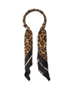 Balenciaga Leopard-print Silk-twill Scarf Necklace