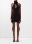 Gauge81 - Maioris High-neck Cutout Jersey Mini Dress - Womens - Black
