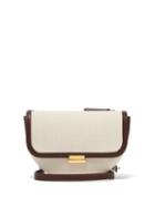 Matchesfashion.com Wandler - Anna Leather Trimmed Canvas Belt Bag - Womens - Brown White