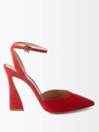 Gianvito Rossi - Aura 105 Suede Pumps - Womens - Red