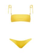 Matchesfashion.com Jade Swim - Equate Tie Strap Bikini Top - Womens - Yellow