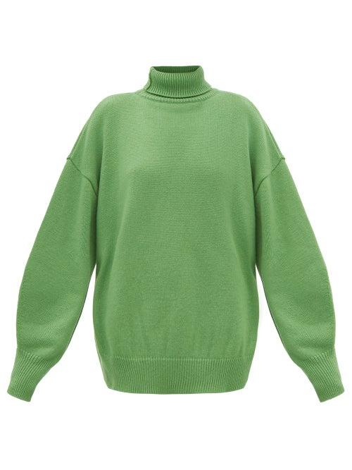 The Frankie Shop - Joya Roll-neck Merino Sweater - Womens - Green