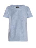 A.p.c. Mara Striped Linen Blend T-shirt